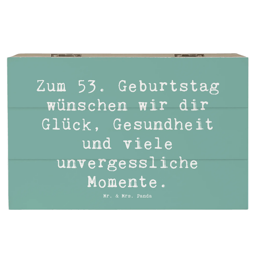 Wooden chest Saying Zum 53. Geburtstag wünschen wir dir Glück, Gesundheit und viele unvergessliche Momente. Holzkiste, Schatzkiste, Geschenkdose, XXL, Truhe, Schatulle, Erinnerungsbox, Kiste, Dekokiste, Geschenkbox, Erinnerungskiste, Aufbewahrungsbox, Geburtstag, Geburtstagsgeschenk, Geschenk