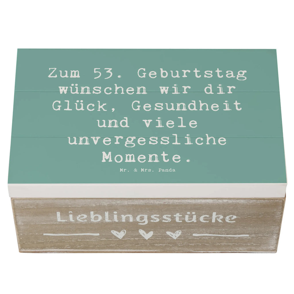 Wooden chest Saying Zum 53. Geburtstag wünschen wir dir Glück, Gesundheit und viele unvergessliche Momente. Holzkiste, Schatzkiste, Geschenkdose, XXL, Truhe, Schatulle, Erinnerungsbox, Kiste, Dekokiste, Geschenkbox, Erinnerungskiste, Aufbewahrungsbox, Geburtstag, Geburtstagsgeschenk, Geschenk