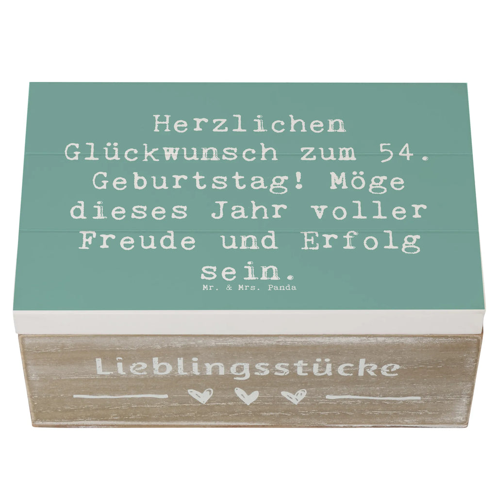 Holzkiste Spruch 54. Geburtstag Freude Erfolg Kiste, Geschenkdose, Dekokiste, Erinnerungsbox, Holzkiste, Geschenkbox, Truhe, XXL, Erinnerungskiste, Schatulle, Aufbewahrungsbox, Schatzkiste, Geburtstag, Geburtstagsgeschenk, Geschenk