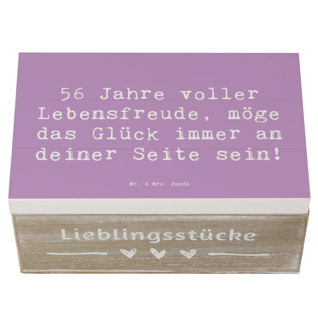 Wooden chest Saying 56 Jahre voller Lebensfreude, möge das Glück immer an deiner Seite sein! Kiste, Aufbewahrungsbox, Schatulle, Dekokiste, Erinnerungsbox, Truhe, Geschenkbox, XXL, Schatzkiste, Holzkiste, Geschenkdose, Erinnerungskiste, Geburtstag, Geburtstagsgeschenk, Geschenk