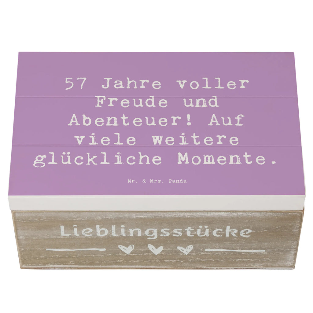 Wooden chest Saying 57 Jahre voller Freude und Abenteuer! Auf viele weitere glückliche Momente. Schatzkiste, Aufbewahrungsbox, Truhe, Erinnerungskiste, Geschenkbox, Holzkiste, Dekokiste, XXL, Erinnerungsbox, Kiste, Geschenkdose, Schatulle, Geburtstag, Geburtstagsgeschenk, Geschenk