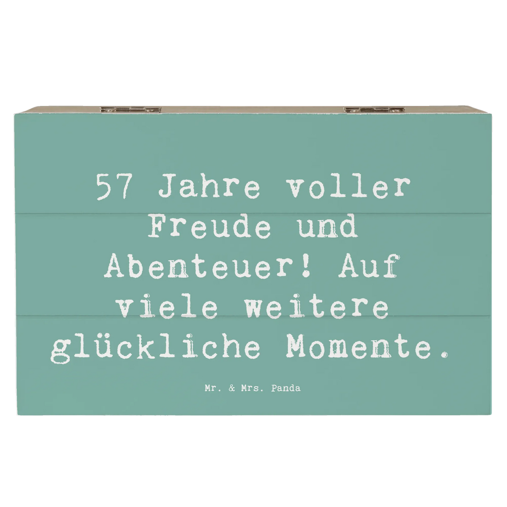 Wooden chest Saying 57 Jahre voller Freude und Abenteuer! Auf viele weitere glückliche Momente. Schatzkiste, Aufbewahrungsbox, Truhe, Erinnerungskiste, Geschenkbox, Holzkiste, Dekokiste, XXL, Erinnerungsbox, Kiste, Geschenkdose, Schatulle, Geburtstag, Geburtstagsgeschenk, Geschenk