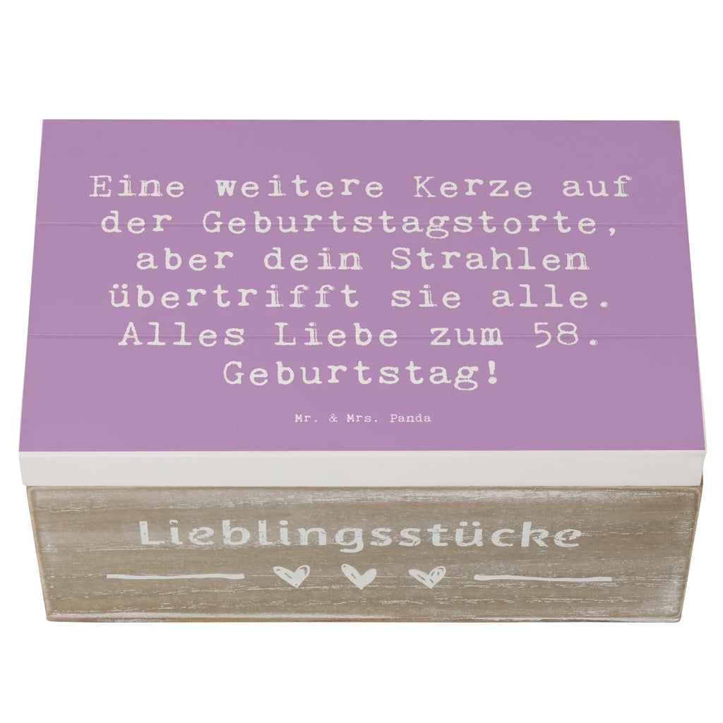 Holzkiste Spruch 58. Geburtstag Glanz Schatulle, Truhe, Dekokiste, Erinnerungskiste, Holzkiste, Schatzkiste, Erinnerungsbox, XXL, Aufbewahrungsbox, Geschenkbox, Geschenkdose, Kiste, Geburtstag, Geburtstagsgeschenk, Geschenk
