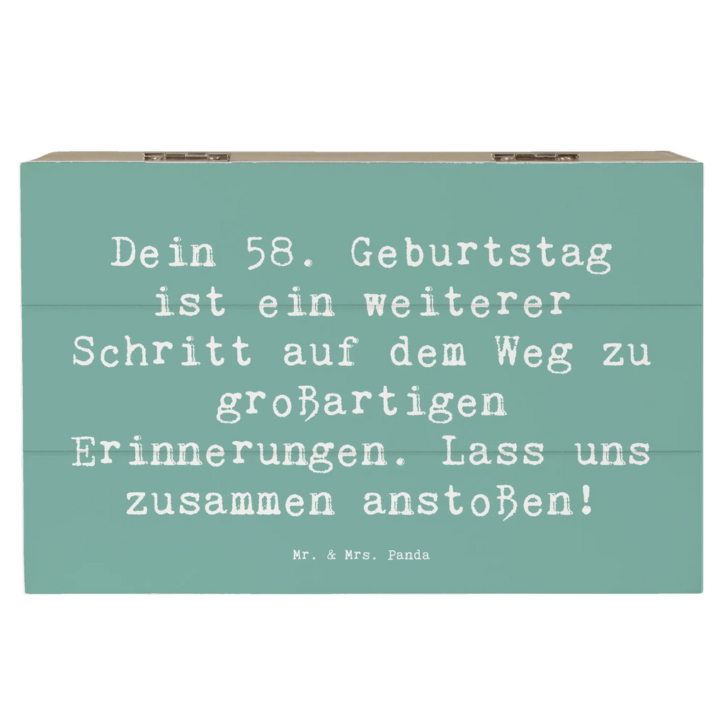 Holzkiste Spruch 58. Geburtstag Erinnerungen Erinnerungskiste, Geschenkdose, Geschenkbox, Schatzkiste, Truhe, XXL, Holzkiste, Kiste, Dekokiste, Schatulle, Aufbewahrungsbox, Erinnerungsbox, Geburtstag, Geburtstagsgeschenk, Geschenk