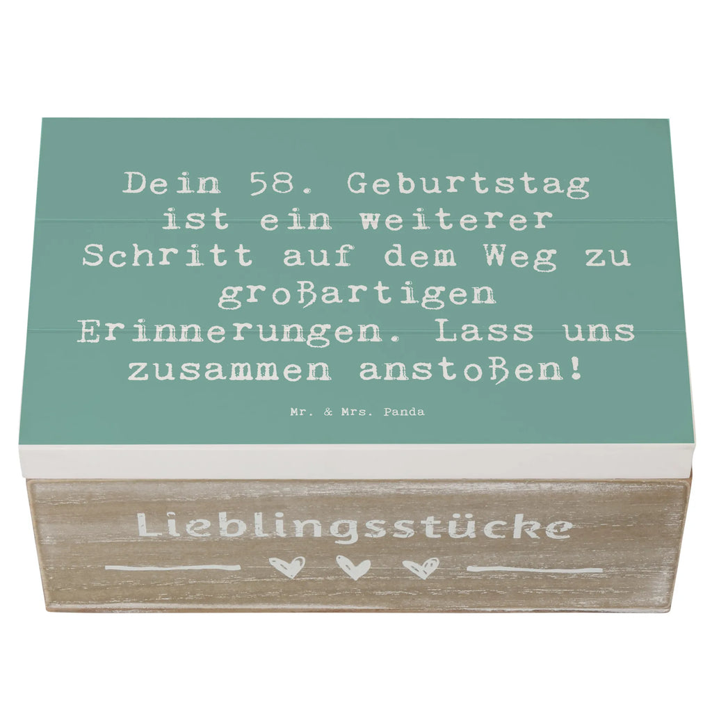 Holzkiste Spruch 58. Geburtstag Erinnerungen Erinnerungskiste, Geschenkdose, Geschenkbox, Schatzkiste, Truhe, XXL, Holzkiste, Kiste, Dekokiste, Schatulle, Aufbewahrungsbox, Erinnerungsbox, Geburtstag, Geburtstagsgeschenk, Geschenk