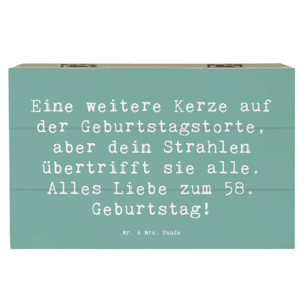 Holzkiste Spruch 58. Geburtstag Glanz Schatulle, Truhe, Dekokiste, Erinnerungskiste, Holzkiste, Schatzkiste, Erinnerungsbox, XXL, Aufbewahrungsbox, Geschenkbox, Geschenkdose, Kiste, Geburtstag, Geburtstagsgeschenk, Geschenk