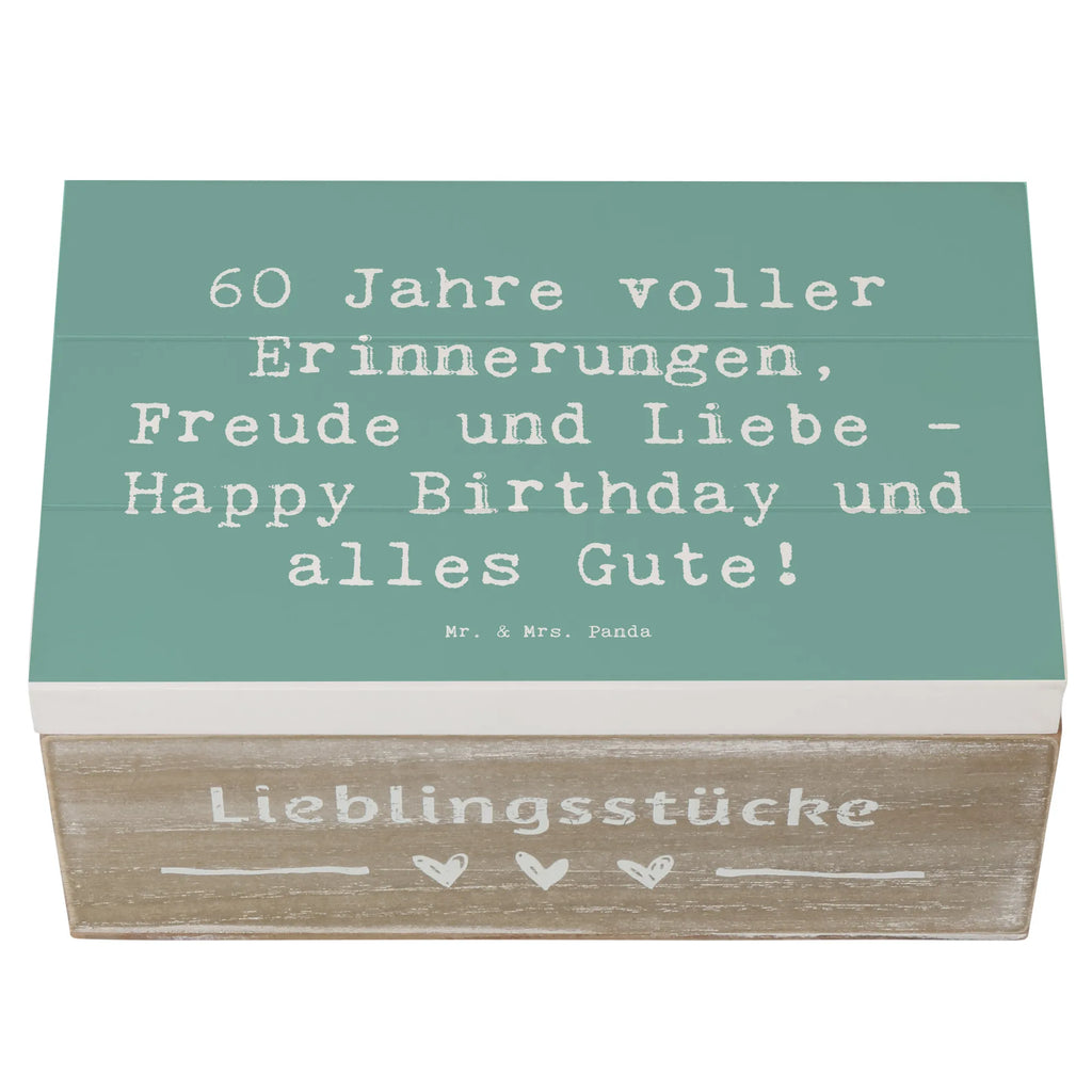 Holzkiste Spruch 60. Geburtstag Glückwunsch Erinnerungskiste, Erinnerungsbox, Holzkiste, Dekokiste, Truhe, Schatzkiste, Aufbewahrungsbox, Geschenkdose, Kiste, Geschenkbox, Schatulle, XXL, Geburtstag, Geburtstagsgeschenk, Geschenk