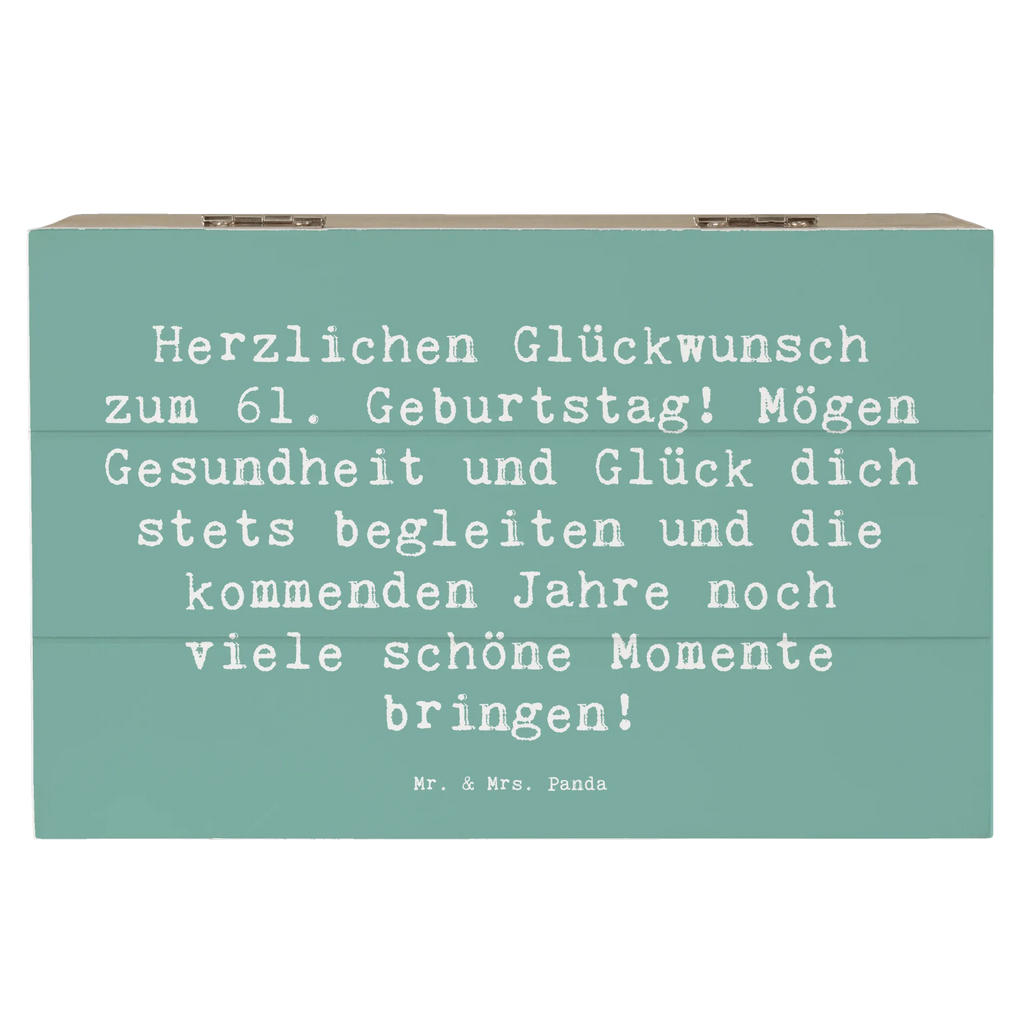 Holzkiste Spruch 61. Geburtstag Erinnerungskiste, XXL, Geschenkbox, Geschenkdose, Schatzkiste, Aufbewahrungsbox, Truhe, Holzkiste, Erinnerungsbox, Kiste, Schatulle, Dekokiste, Geburtstag, Geburtstagsgeschenk, Geschenk