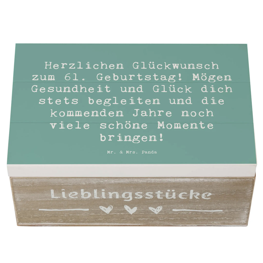 Holzkiste Spruch 61. Geburtstag Erinnerungskiste, XXL, Geschenkbox, Geschenkdose, Schatzkiste, Aufbewahrungsbox, Truhe, Holzkiste, Erinnerungsbox, Kiste, Schatulle, Dekokiste, Geburtstag, Geburtstagsgeschenk, Geschenk