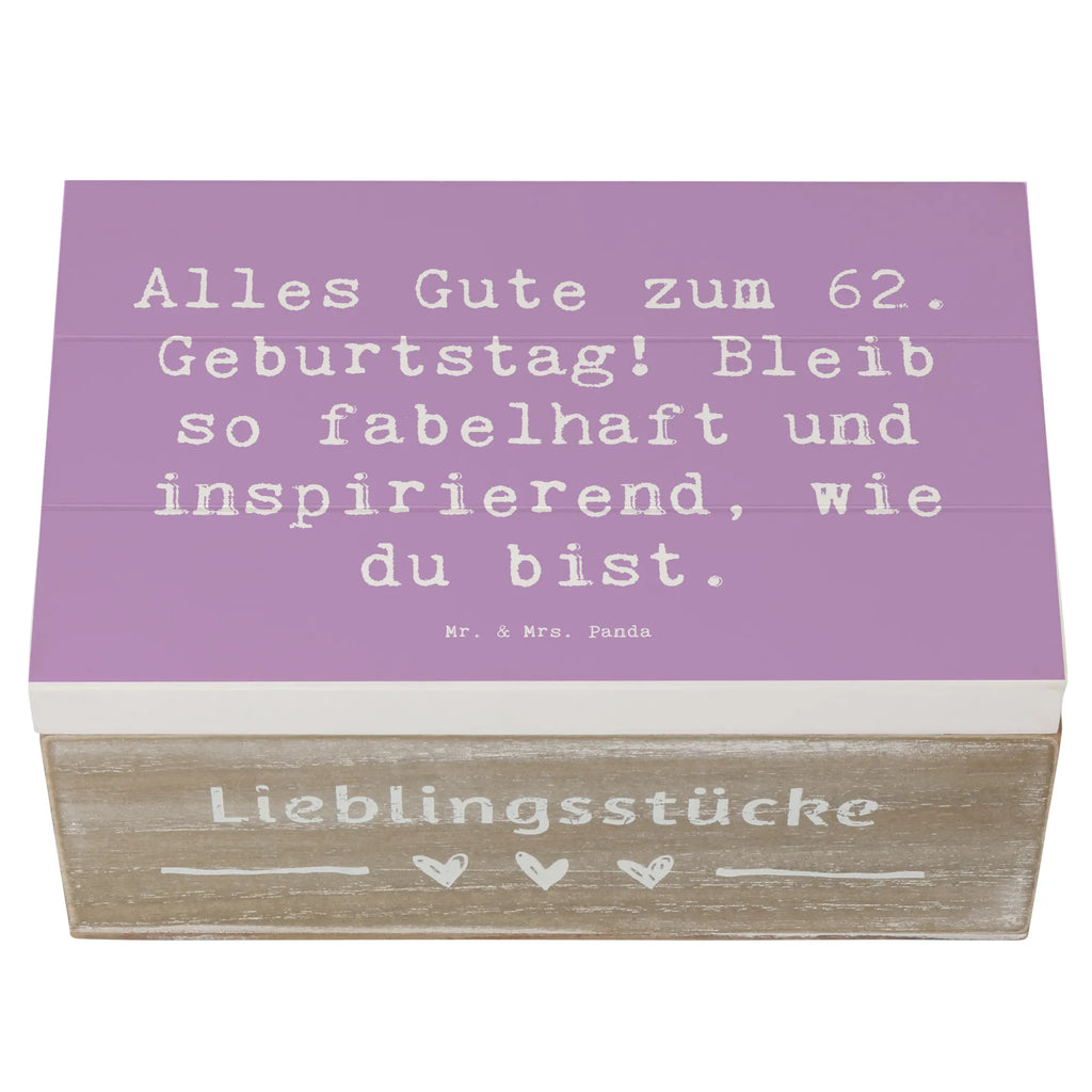 Holzkiste Spruch 62. Geburtstag Freude Schatzkiste, Holzkiste, Geschenkbox, Aufbewahrungsbox, Truhe, Geschenkdose, Dekokiste, Kiste, Erinnerungsbox, Erinnerungskiste, XXL, Schatulle, Geburtstag, Geburtstagsgeschenk, Geschenk