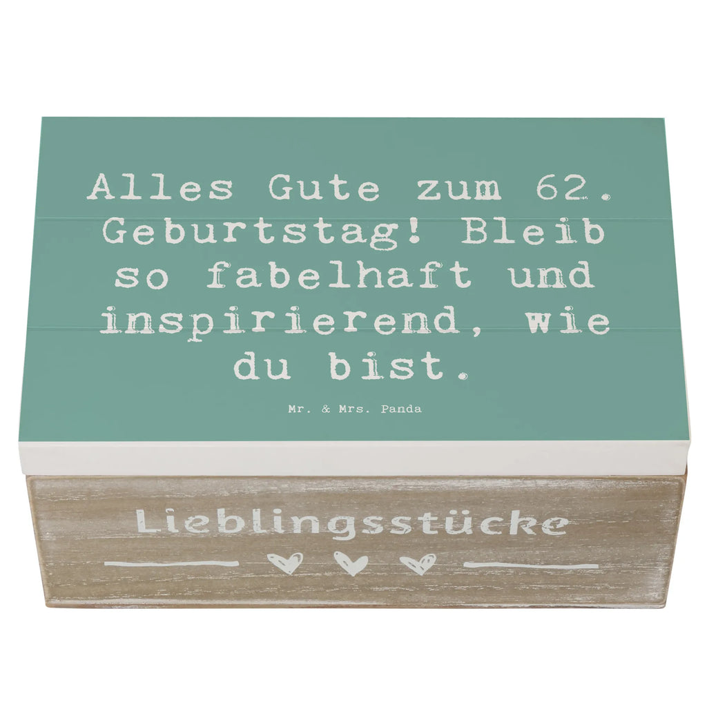 Holzkiste Spruch 62. Geburtstag Freude Schatzkiste, Holzkiste, Geschenkbox, Aufbewahrungsbox, Truhe, Geschenkdose, Dekokiste, Kiste, Erinnerungsbox, Erinnerungskiste, XXL, Schatulle, Geburtstag, Geburtstagsgeschenk, Geschenk