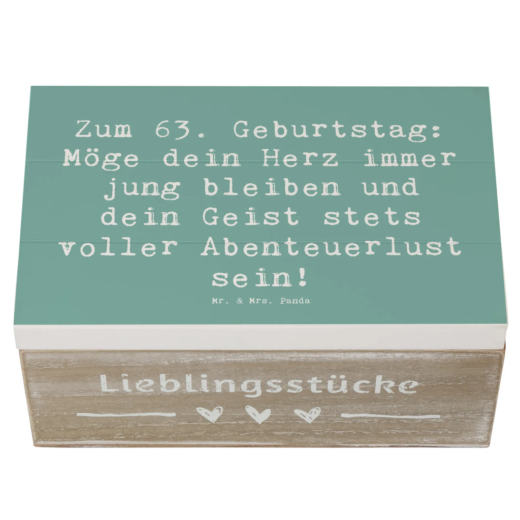 Holzkiste Spruch 63. Geburtstag Jugendlicher Geist Kiste, Holzkiste, Geschenkdose, Dekokiste, Erinnerungsbox, Schatzkiste, Aufbewahrungsbox, Schatulle, Truhe, Geschenkbox, XXL, Erinnerungskiste, Geburtstag, Geburtstagsgeschenk, Geschenk