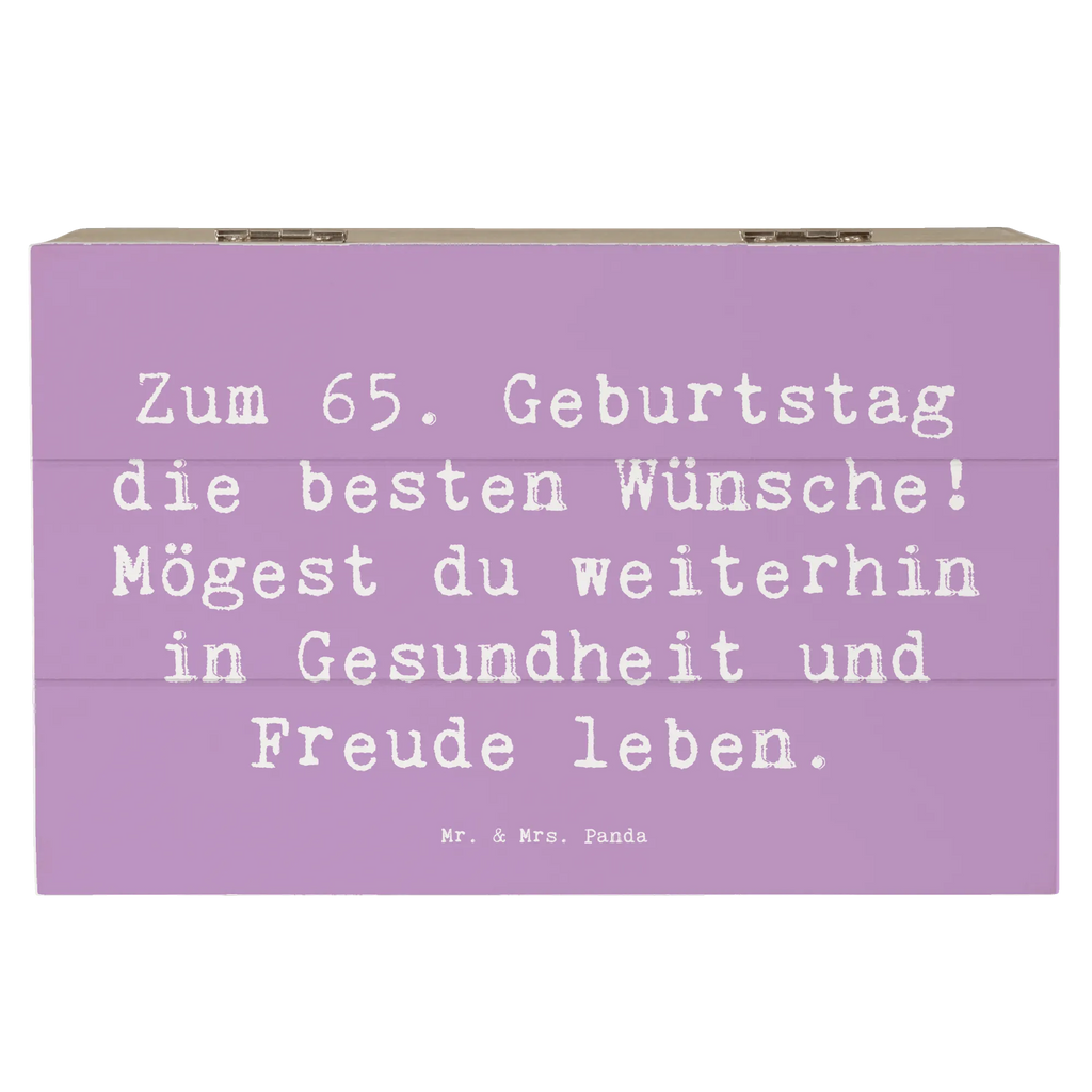 Holzkiste Spruch 65. Geburtstag Glückwünsche XXL, Kiste, Aufbewahrungsbox, Schatulle, Erinnerungskiste, Erinnerungsbox, Holzkiste, Geschenkdose, Dekokiste, Schatzkiste, Geschenkbox, Truhe, Geburtstag, Geburtstagsgeschenk, Geschenk