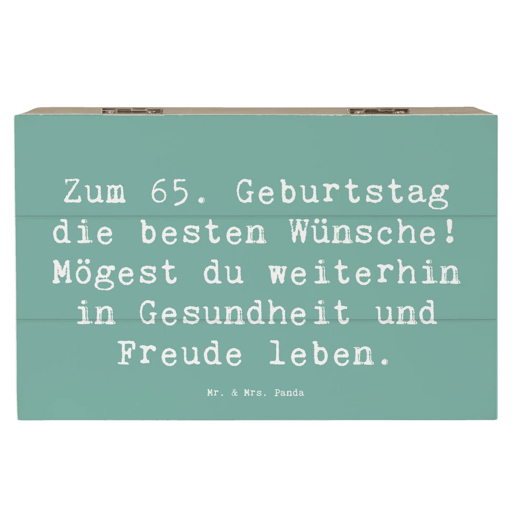 Holzkiste Spruch 65. Geburtstag Glückwünsche XXL, Kiste, Aufbewahrungsbox, Schatulle, Erinnerungskiste, Erinnerungsbox, Holzkiste, Geschenkdose, Dekokiste, Schatzkiste, Geschenkbox, Truhe, Geburtstag, Geburtstagsgeschenk, Geschenk
