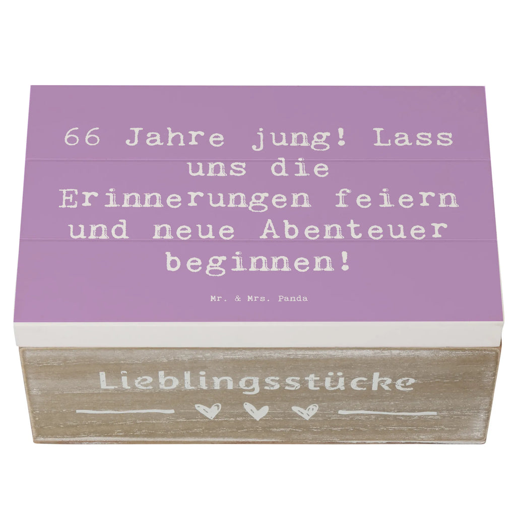 Wooden chest Saying 66 Jahre jung! Lass uns die Erinnerungen feiern und neue Abenteuer beginnen! Holzkiste, Truhe, Kiste, Dekokiste, Schatzkiste, XXL, Erinnerungskiste, Geschenkdose, Schatulle, Aufbewahrungsbox, Geschenkbox, Erinnerungsbox, Geburtstag, Geburtstagsgeschenk, Geschenk