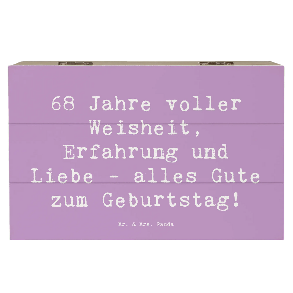 Wooden chest Saying 68 Jahre voller Weisheit, Erfahrung und Liebe - alles Gute zum Geburtstag! Holzkiste, Schatulle, Aufbewahrungsbox, Geschenkdose, Erinnerungskiste, Erinnerungsbox, Dekokiste, Schatzkiste, Geschenkbox, Truhe, Kiste, XXL, Geburtstag, Geburtstagsgeschenk, Geschenk