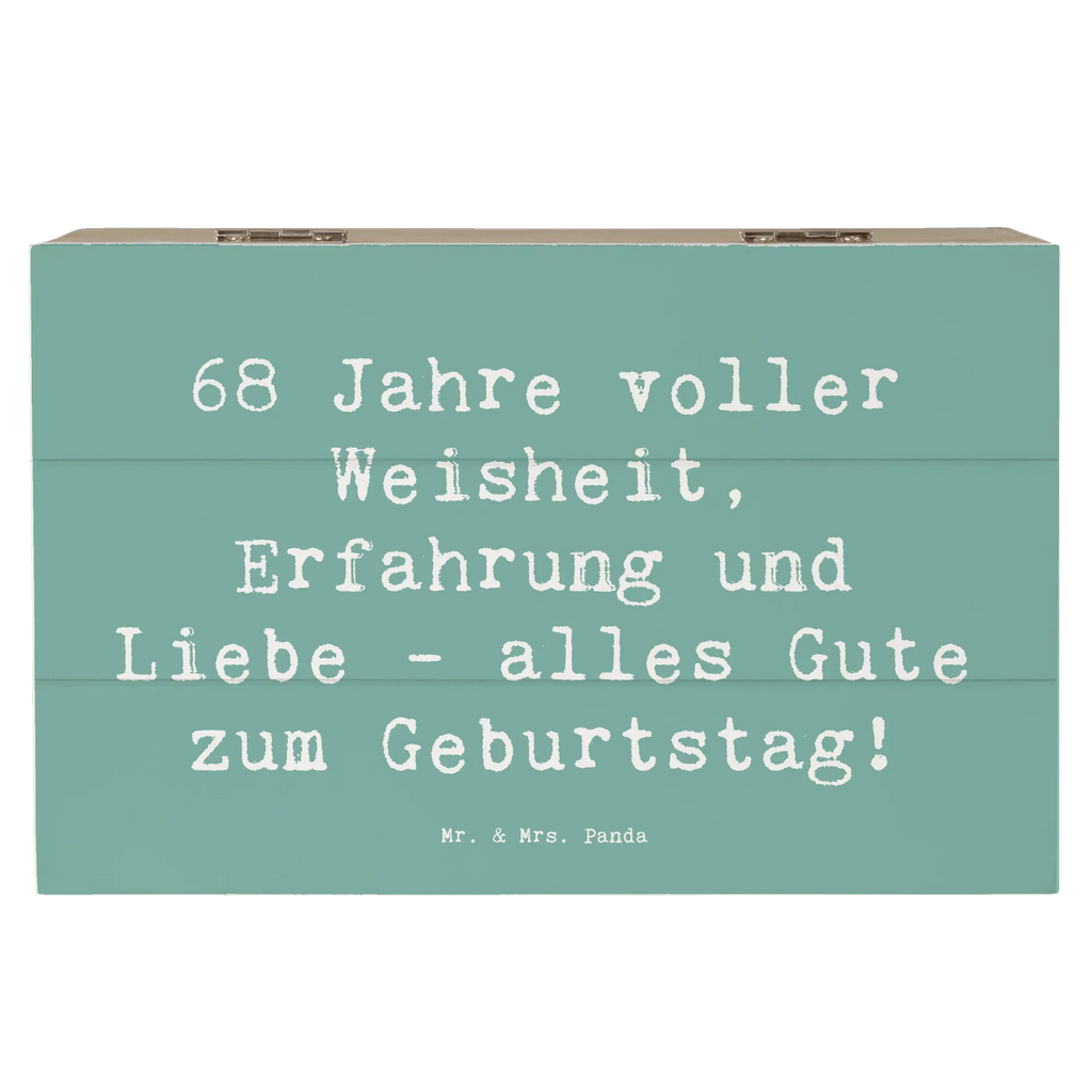 Wooden chest Saying 68 Jahre voller Weisheit, Erfahrung und Liebe - alles Gute zum Geburtstag! Holzkiste, Schatulle, Aufbewahrungsbox, Geschenkdose, Erinnerungskiste, Erinnerungsbox, Dekokiste, Schatzkiste, Geschenkbox, Truhe, Kiste, XXL, Geburtstag, Geburtstagsgeschenk, Geschenk