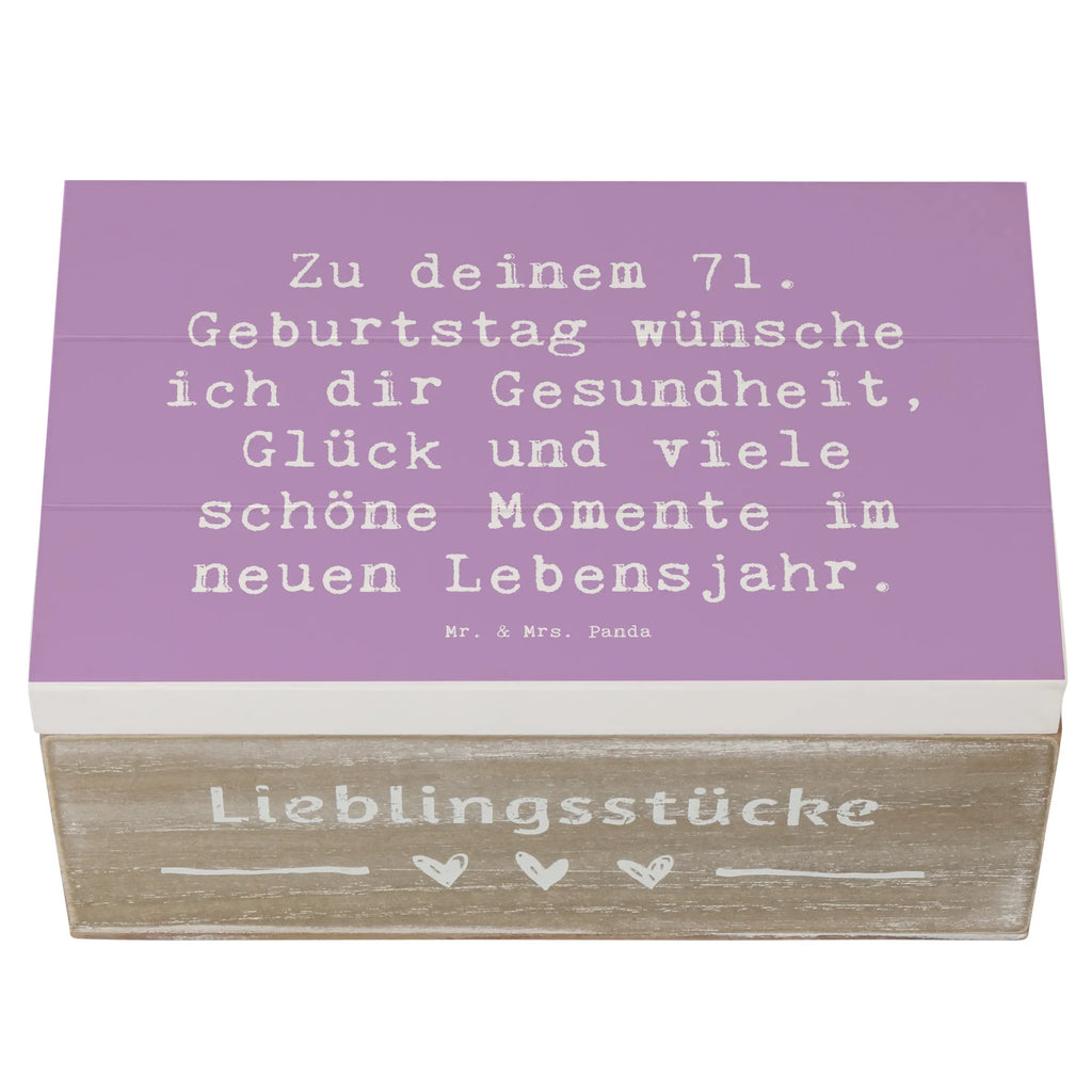 Holzkiste Spruch 71. Geburtstag Truhe, Aufbewahrungsbox, Dekokiste, Geschenkdose, Kiste, Geschenkbox, Erinnerungskiste, Erinnerungsbox, Schatulle, Holzkiste, XXL, Schatzkiste, Geburtstag, Geburtstagsgeschenk, Geschenk