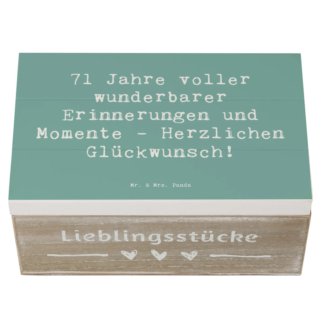 Holzkiste Spruch 71. Geburtstag Erinnerungen Kiste, Geschenkbox, XXL, Holzkiste, Schatulle, Dekokiste, Schatzkiste, Truhe, Geschenkdose, Aufbewahrungsbox, Erinnerungsbox, Erinnerungskiste, Geburtstag, Geburtstagsgeschenk, Geschenk
