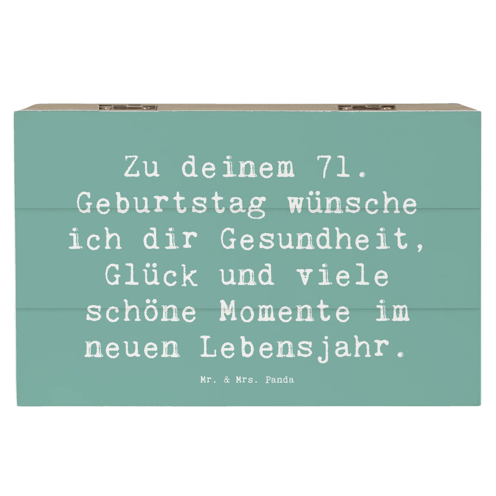 Holzkiste Spruch 71. Geburtstag Truhe, Aufbewahrungsbox, Dekokiste, Geschenkdose, Kiste, Geschenkbox, Erinnerungskiste, Erinnerungsbox, Schatulle, Holzkiste, XXL, Schatzkiste, Geburtstag, Geburtstagsgeschenk, Geschenk
