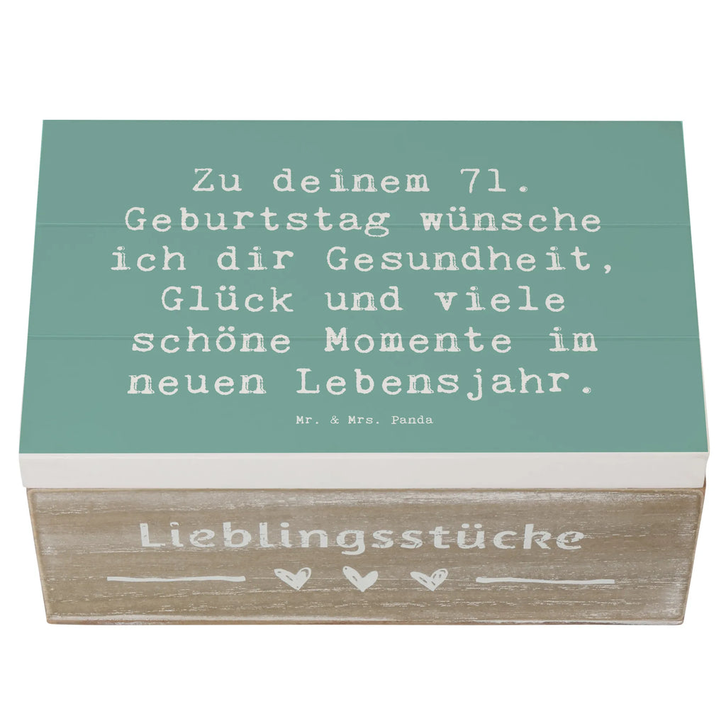 Holzkiste Spruch 71. Geburtstag Truhe, Aufbewahrungsbox, Dekokiste, Geschenkdose, Kiste, Geschenkbox, Erinnerungskiste, Erinnerungsbox, Schatulle, Holzkiste, XXL, Schatzkiste, Geburtstag, Geburtstagsgeschenk, Geschenk