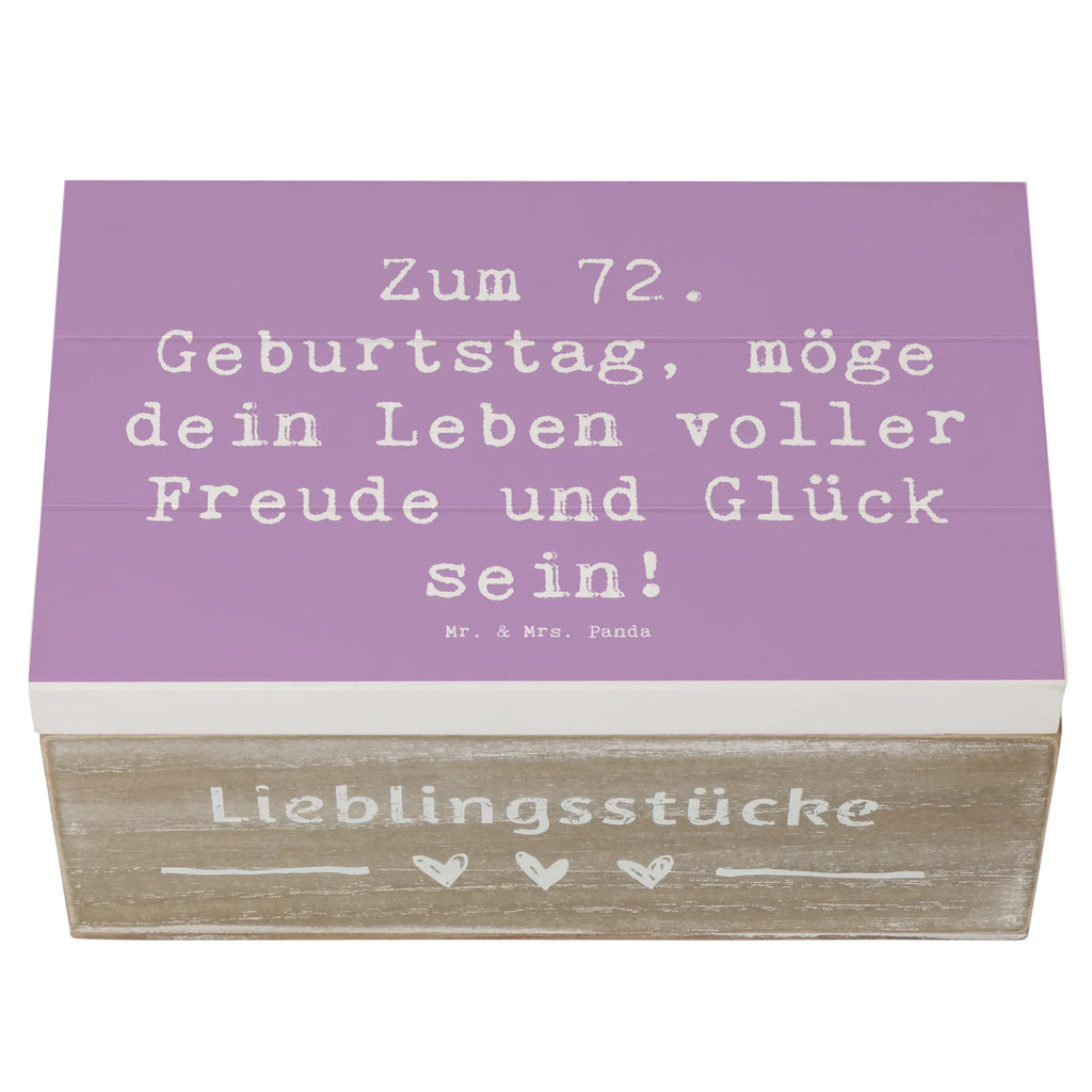 Holzkiste Spruch 72. Geburtstag Freude Schatulle, Erinnerungsbox, Dekokiste, Erinnerungskiste, Kiste, Truhe, Aufbewahrungsbox, Geschenkdose, Schatzkiste, Geschenkbox, XXL, Holzkiste, Geburtstag, Geburtstagsgeschenk, Geschenk