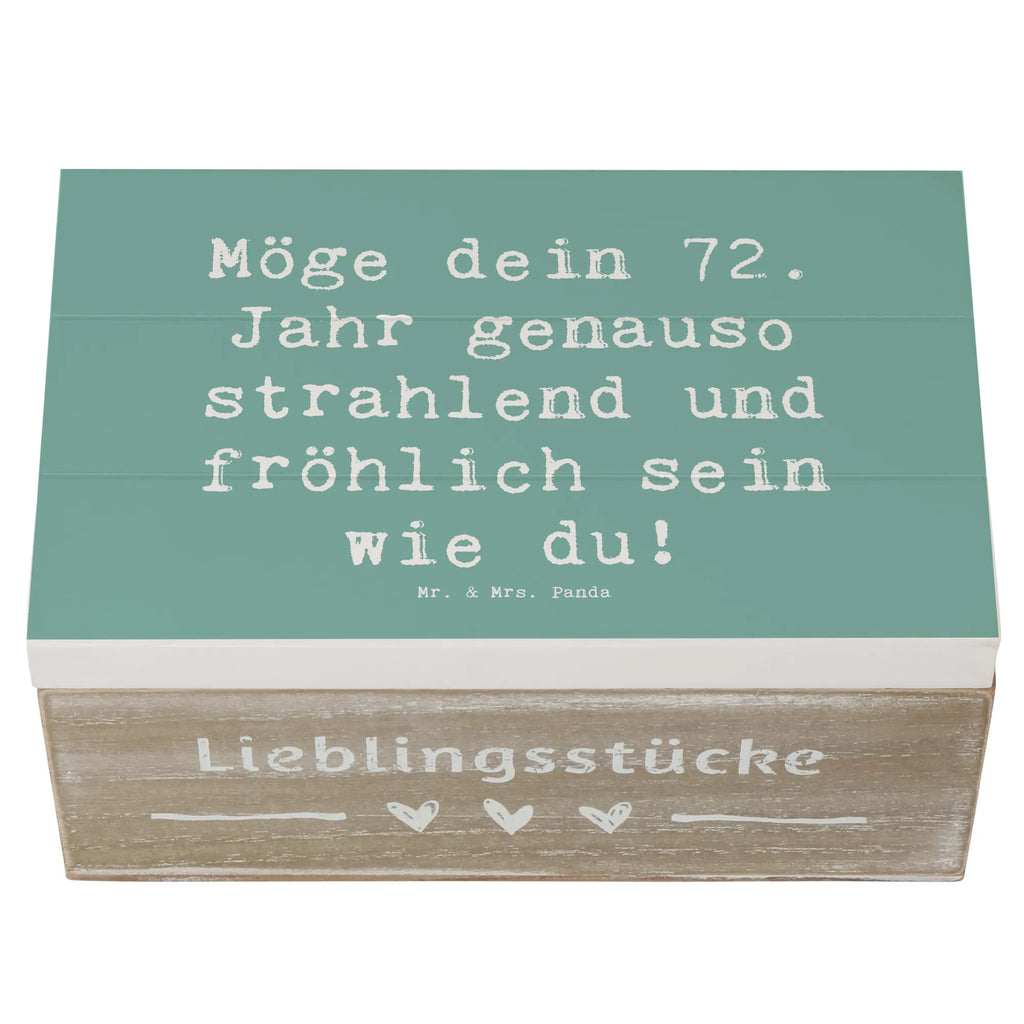 Wooden chest Saying Möge dein 72. Jahr genauso strahlend und fröhlich sein wie du! Schatzkiste, Schatulle, Erinnerungsbox, XXL, Aufbewahrungsbox, Truhe, Dekokiste, Holzkiste, Erinnerungskiste, Kiste, Geschenkbox, Geschenkdose, Geburtstag, Geburtstagsgeschenk, Geschenk