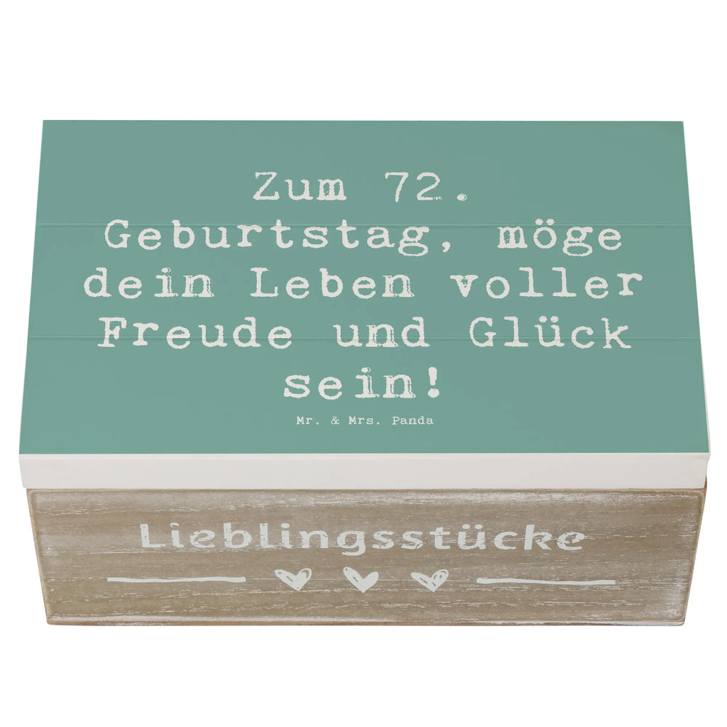 Holzkiste Spruch 72. Geburtstag Freude Schatulle, Erinnerungsbox, Dekokiste, Erinnerungskiste, Kiste, Truhe, Aufbewahrungsbox, Geschenkdose, Schatzkiste, Geschenkbox, XXL, Holzkiste, Geburtstag, Geburtstagsgeschenk, Geschenk