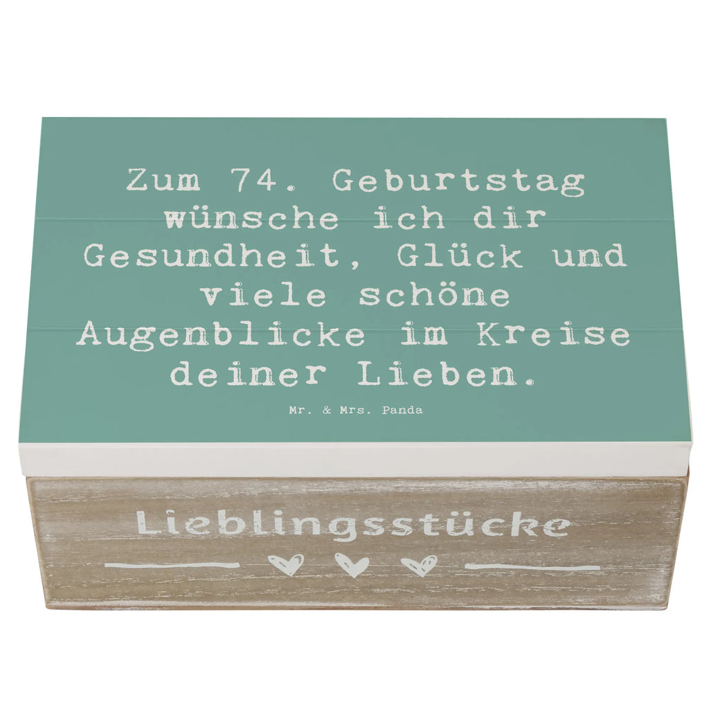 Wooden chest Saying Zum 74. Geburtstag wünsche ich dir Gesundheit, Glück und viele schöne Augenblicke im Kreise deiner Lieben. Schatzkiste, XXL, Erinnerungskiste, Geschenkdose, Schatulle, Erinnerungsbox, Dekokiste, Geschenkbox, Aufbewahrungsbox, Kiste, Holzkiste, Truhe, Geburtstag, Geburtstagsgeschenk, Geschenk