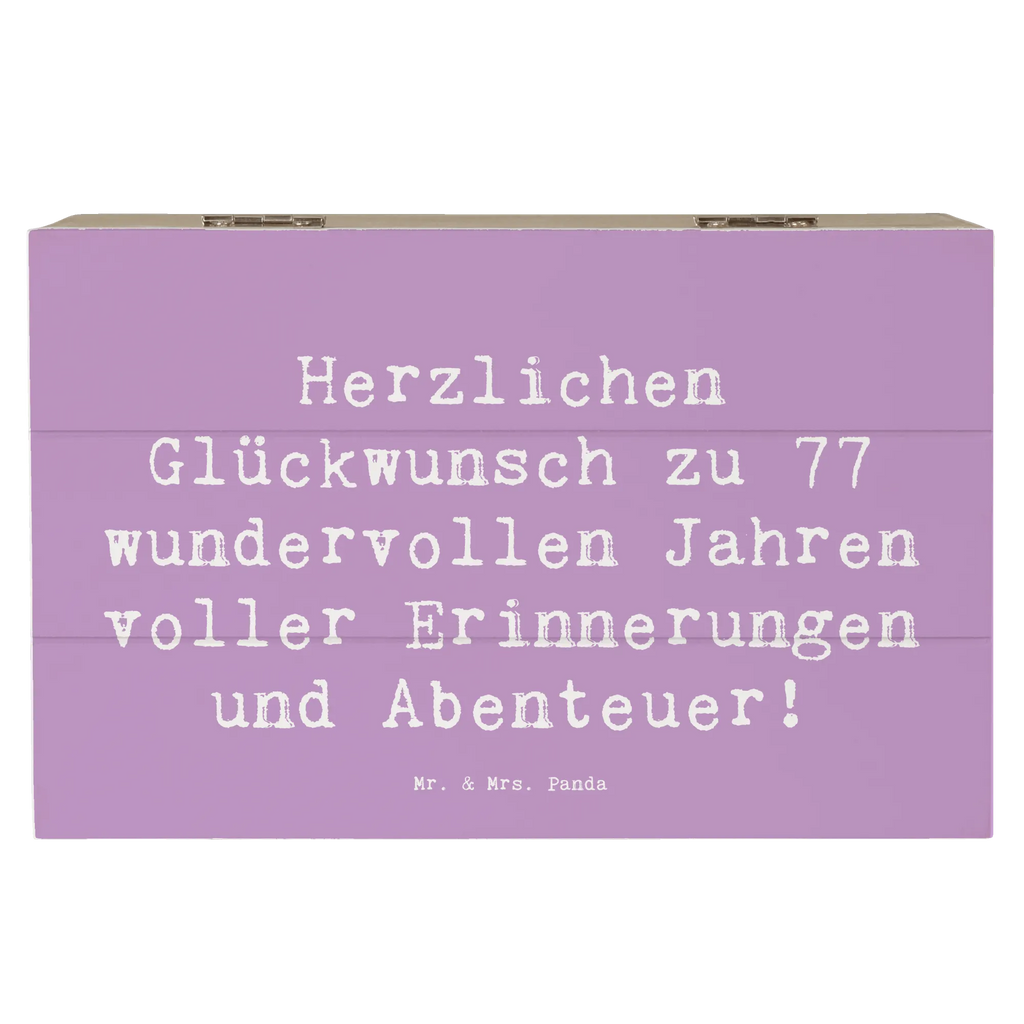 Holzkiste Spruch 77. Geburtstag Erinnerungskiste, Erinnerungsbox, Schatzkiste, XXL, Truhe, Geschenkbox, Aufbewahrungsbox, Dekokiste, Kiste, Holzkiste, Geschenkdose, Schatulle, Geburtstag, Geburtstagsgeschenk, Geschenk