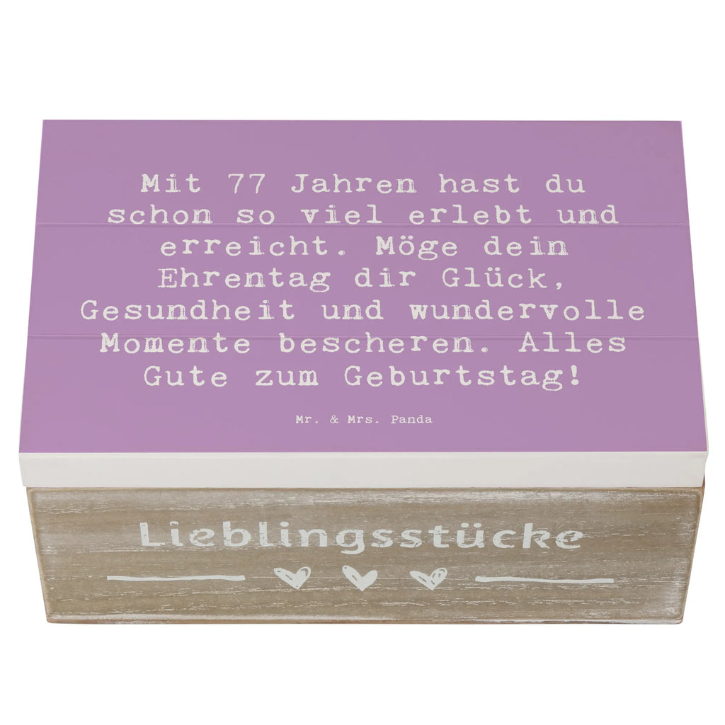 Holzkiste Spruch 77. Geburtstag Glückwunsch Aufbewahrungsbox, Schatzkiste, Kiste, Erinnerungskiste, Dekokiste, Truhe, Erinnerungsbox, Geschenkbox, XXL, Geschenkdose, Holzkiste, Schatulle, Geburtstag, Geburtstagsgeschenk, Geschenk
