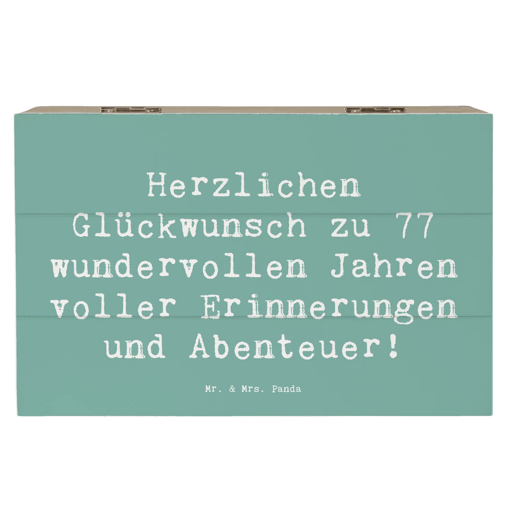 Holzkiste Spruch 77. Geburtstag Erinnerungskiste, Erinnerungsbox, Schatzkiste, XXL, Truhe, Geschenkbox, Aufbewahrungsbox, Dekokiste, Kiste, Holzkiste, Geschenkdose, Schatulle, Geburtstag, Geburtstagsgeschenk, Geschenk