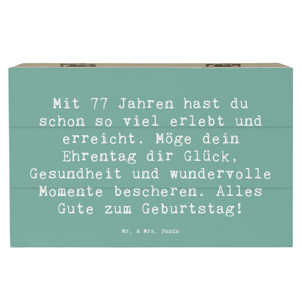 Holzkiste Spruch 77. Geburtstag Glückwunsch Aufbewahrungsbox, Schatzkiste, Kiste, Erinnerungskiste, Dekokiste, Truhe, Erinnerungsbox, Geschenkbox, XXL, Geschenkdose, Holzkiste, Schatulle, Geburtstag, Geburtstagsgeschenk, Geschenk