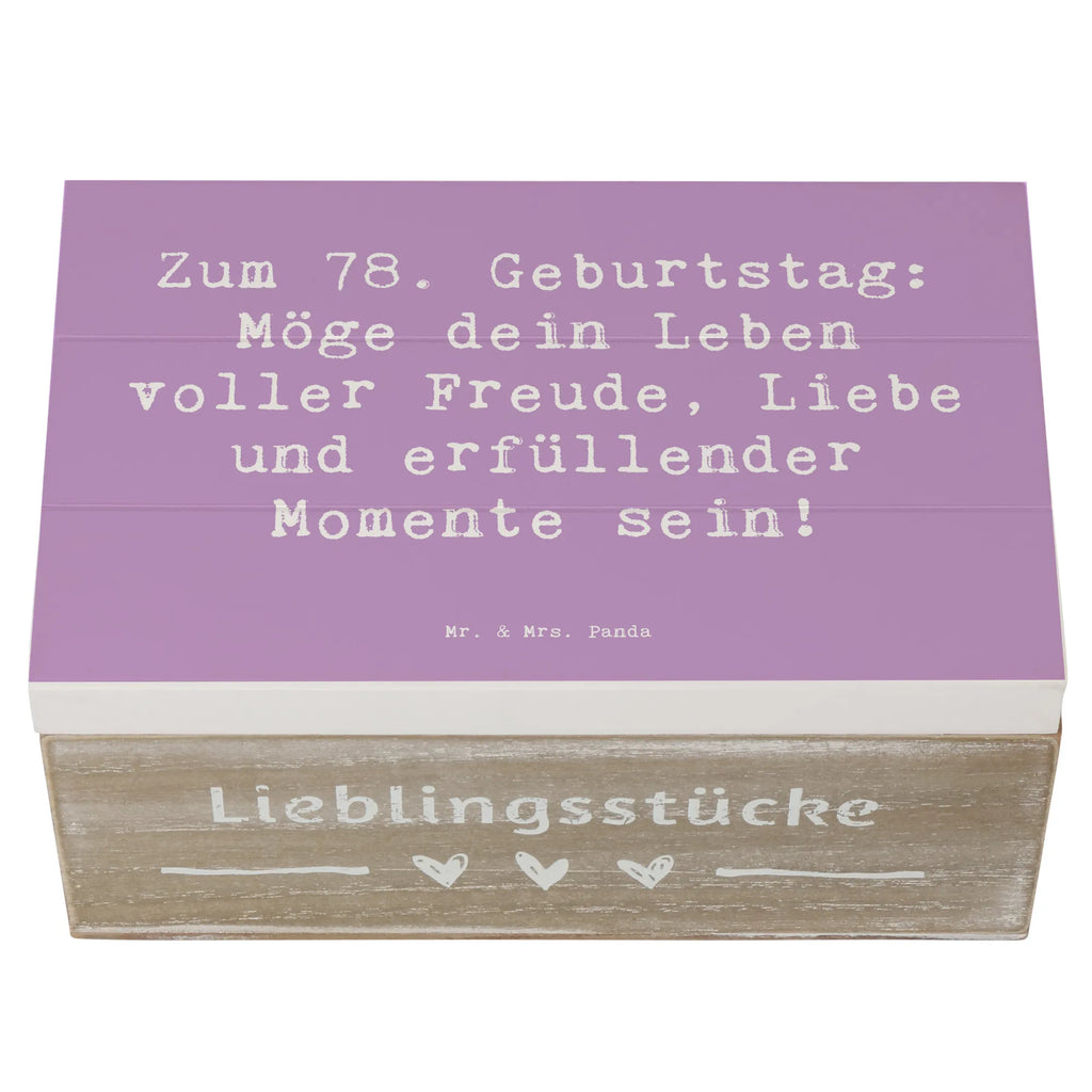 Holzkiste Spruch 78. Geburtstag Freude Liebe XXL, Truhe, Geschenkdose, Schatzkiste, Aufbewahrungsbox, Geschenkbox, Erinnerungsbox, Dekokiste, Holzkiste, Schatulle, Erinnerungskiste, Kiste, Geburtstag, Geburtstagsgeschenk, Geschenk