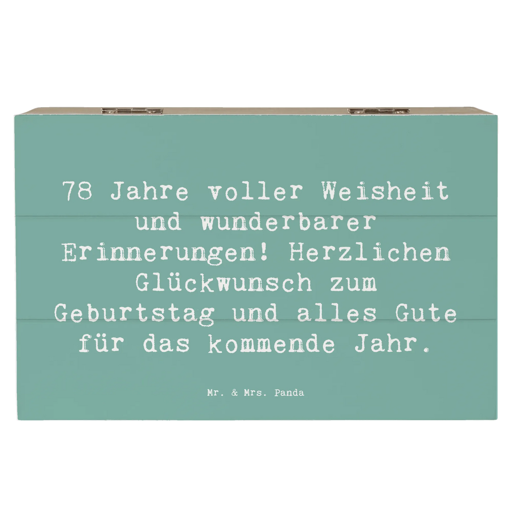 Holzkiste Spruch 78. Geburtstag Weisheit Dekokiste, Erinnerungskiste, Kiste, Holzkiste, Geschenkdose, Schatulle, Schatzkiste, XXL, Geschenkbox, Truhe, Aufbewahrungsbox, Erinnerungsbox, Geburtstag, Geburtstagsgeschenk, Geschenk