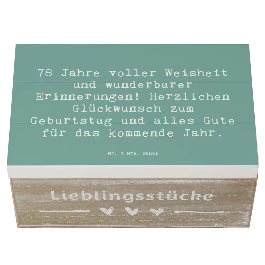 Holzkiste Spruch 78. Geburtstag Weisheit Dekokiste, Erinnerungskiste, Kiste, Holzkiste, Geschenkdose, Schatulle, Schatzkiste, XXL, Geschenkbox, Truhe, Aufbewahrungsbox, Erinnerungsbox, Geburtstag, Geburtstagsgeschenk, Geschenk