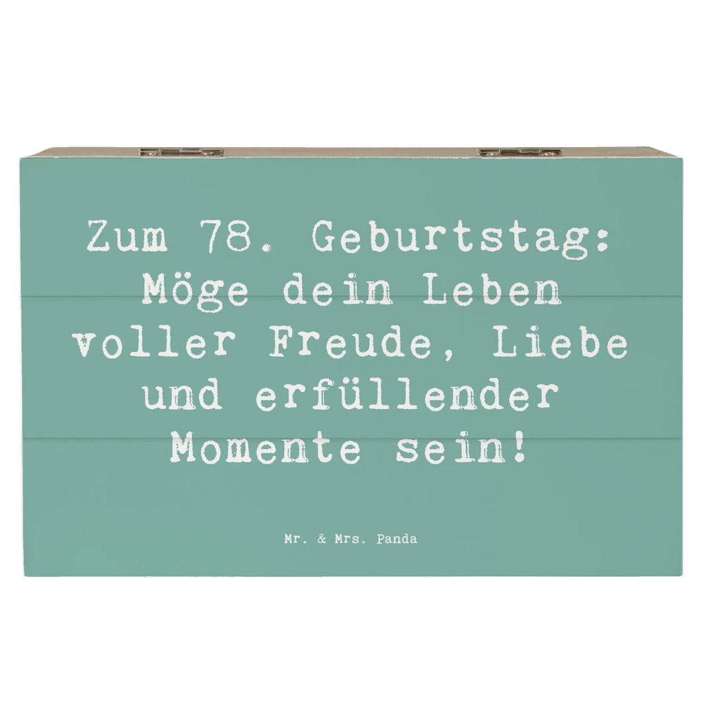 Holzkiste Spruch 78. Geburtstag Freude Liebe XXL, Truhe, Geschenkdose, Schatzkiste, Aufbewahrungsbox, Geschenkbox, Erinnerungsbox, Dekokiste, Holzkiste, Schatulle, Erinnerungskiste, Kiste, Geburtstag, Geburtstagsgeschenk, Geschenk