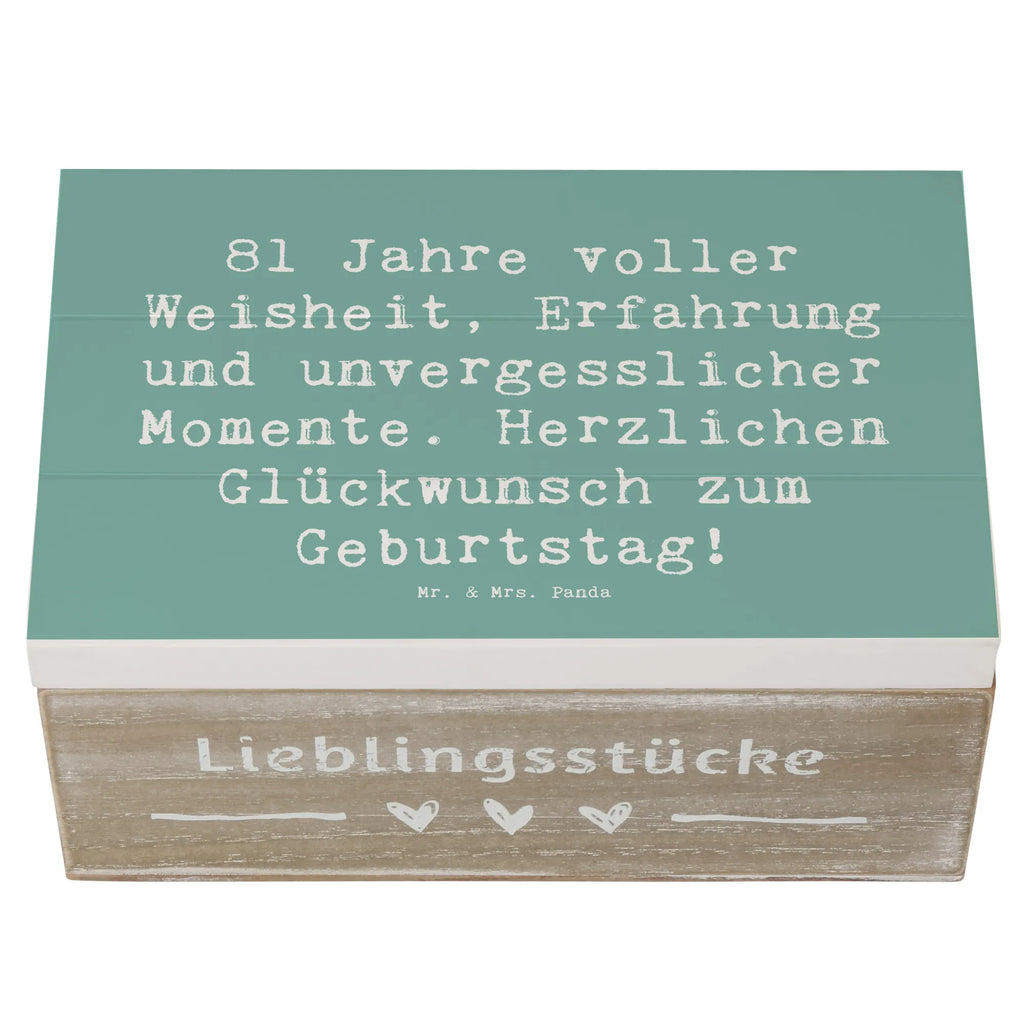 Holzkiste Spruch 81. Geburtstag Truhe, Aufbewahrungsbox, Erinnerungskiste, Schatzkiste, Erinnerungsbox, Geschenkbox, XXL, Holzkiste, Kiste, Geschenkdose, Dekokiste, Schatulle, Geburtstag, Geburtstagsgeschenk, Geschenk