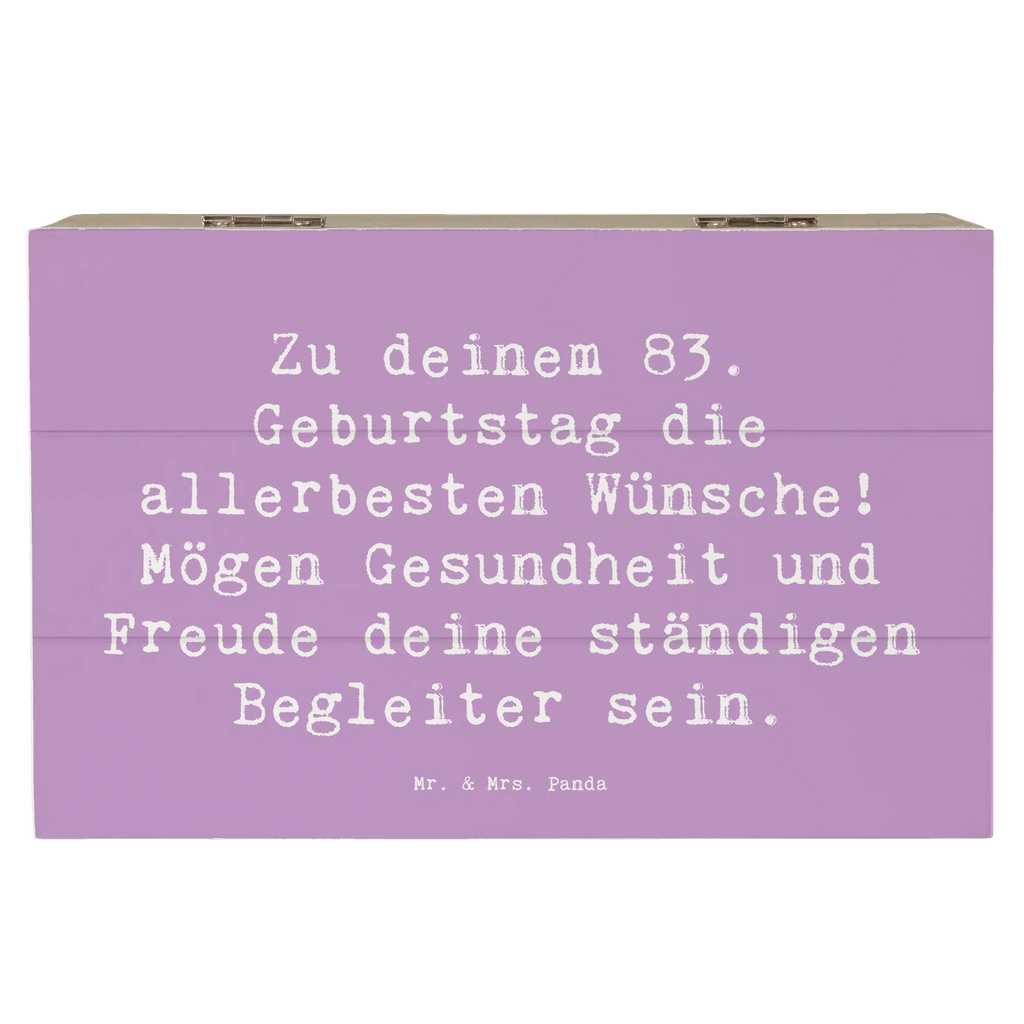 Holzkiste Spruch 83. Geburtstag Glückwünsche Erinnerungskiste, Geschenkdose, Holzkiste, Erinnerungsbox, Dekokiste, Aufbewahrungsbox, Geschenkbox, Truhe, Kiste, Schatzkiste, XXL, Schatulle, Geburtstag, Geburtstagsgeschenk, Geschenk