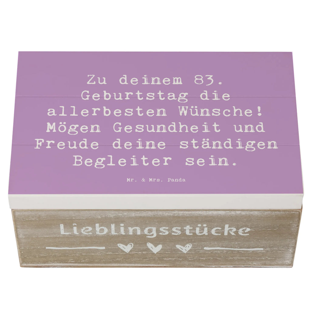 Holzkiste Spruch 83. Geburtstag Glückwünsche Erinnerungskiste, Geschenkdose, Holzkiste, Erinnerungsbox, Dekokiste, Aufbewahrungsbox, Geschenkbox, Truhe, Kiste, Schatzkiste, XXL, Schatulle, Geburtstag, Geburtstagsgeschenk, Geschenk