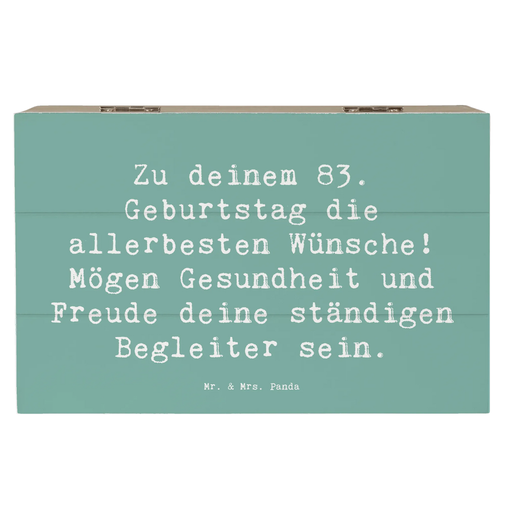 Holzkiste Spruch 83. Geburtstag Glückwünsche Erinnerungskiste, Geschenkdose, Holzkiste, Erinnerungsbox, Dekokiste, Aufbewahrungsbox, Geschenkbox, Truhe, Kiste, Schatzkiste, XXL, Schatulle, Geburtstag, Geburtstagsgeschenk, Geschenk