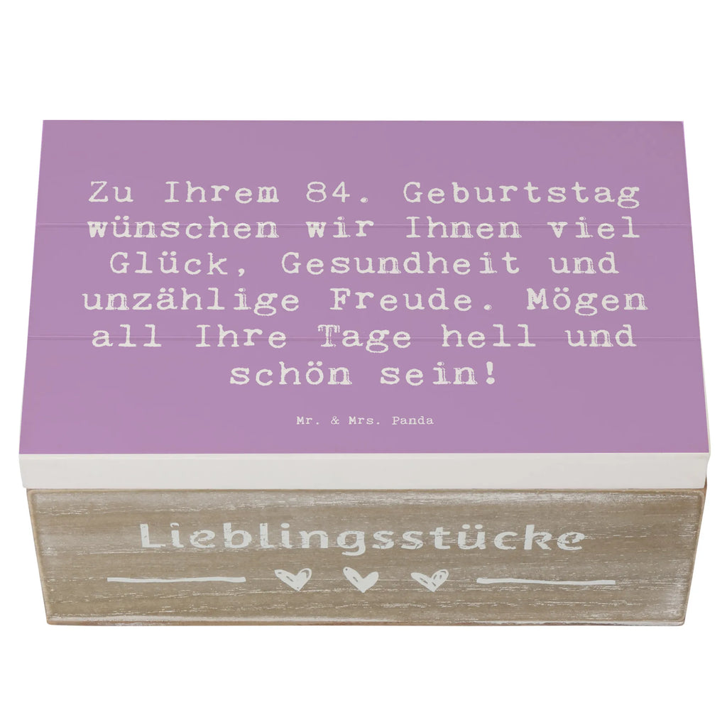 Holzkiste Spruch 84. Geburtstag Glückwünsche Schatulle, Schatzkiste, Aufbewahrungsbox, Geschenkbox, Erinnerungskiste, XXL, Geschenkdose, Truhe, Kiste, Dekokiste, Erinnerungsbox, Holzkiste, Geburtstag, Geburtstagsgeschenk, Geschenk