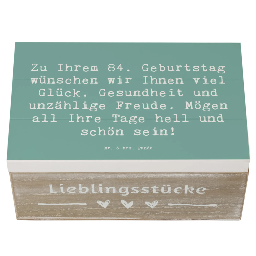 Holzkiste Spruch 84. Geburtstag Glückwünsche Schatulle, Schatzkiste, Aufbewahrungsbox, Geschenkbox, Erinnerungskiste, XXL, Geschenkdose, Truhe, Kiste, Dekokiste, Erinnerungsbox, Holzkiste, Geburtstag, Geburtstagsgeschenk, Geschenk