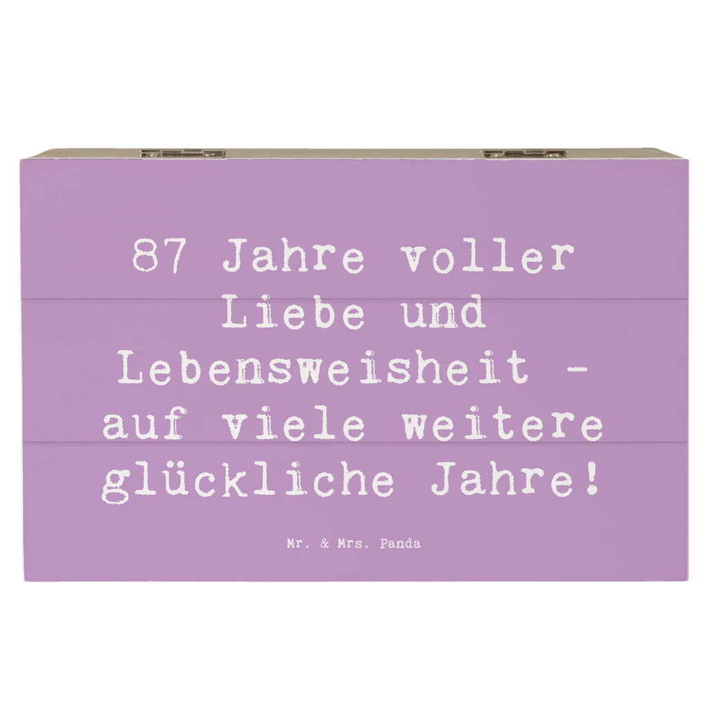 Wooden chest Saying 87 Jahre voller Liebe und Lebensweisheit - auf viele weitere glückliche Jahre! Geschenkbox, Kiste, XXL, Geschenkdose, Holzkiste, Truhe, Dekokiste, Erinnerungsbox, Aufbewahrungsbox, Schatzkiste, Schatulle, Erinnerungskiste, Geburtstag, Geburtstagsgeschenk, Geschenk