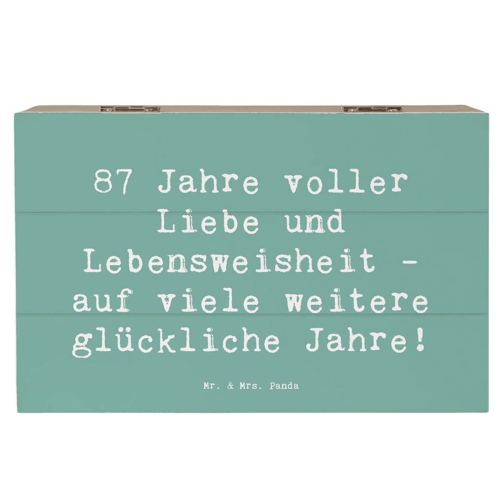 Wooden chest Saying 87 Jahre voller Liebe und Lebensweisheit - auf viele weitere glückliche Jahre! Geschenkbox, Kiste, XXL, Geschenkdose, Holzkiste, Truhe, Dekokiste, Erinnerungsbox, Aufbewahrungsbox, Schatzkiste, Schatulle, Erinnerungskiste, Geburtstag, Geburtstagsgeschenk, Geschenk