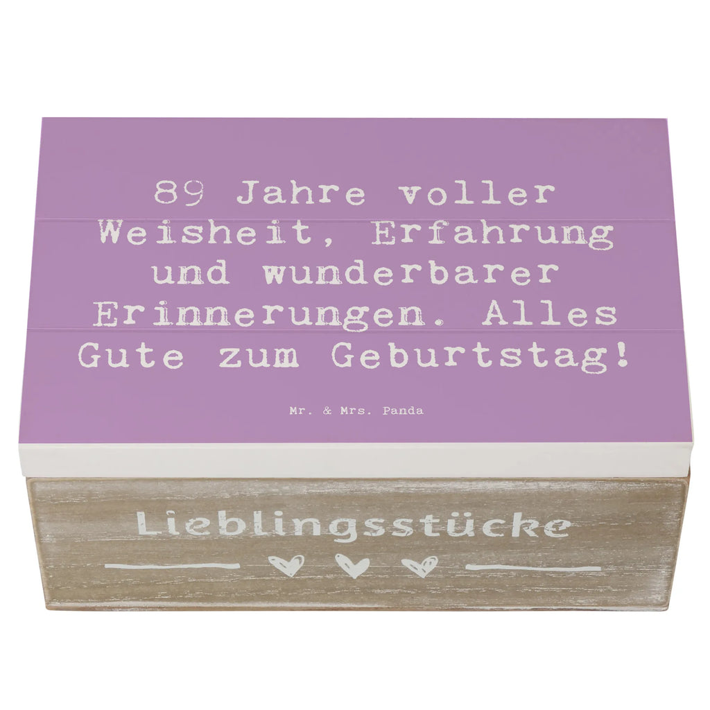 Holzkiste Spruch 89. Geburtstag Erinnerungsbox, Dekokiste, XXL, Truhe, Schatzkiste, Schatulle, Aufbewahrungsbox, Geschenkbox, Erinnerungskiste, Kiste, Holzkiste, Geschenkdose, Geburtstag, Geburtstagsgeschenk, Geschenk