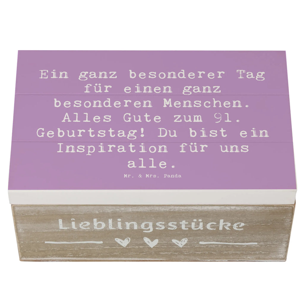 Wooden chest Saying Ein ganz besonderer Tag für einen ganz besonderen Menschen. Alles Gute zum 91. Geburtstag! Du bist ein Inspiration für uns alle. Geschenkdose, Kiste, XXL, Dekokiste, Erinnerungsbox, Holzkiste, Erinnerungskiste, Truhe, Aufbewahrungsbox, Schatulle, Schatzkiste, Geschenkbox, Geburtstag, Geburtstagsgeschenk, Geschenk