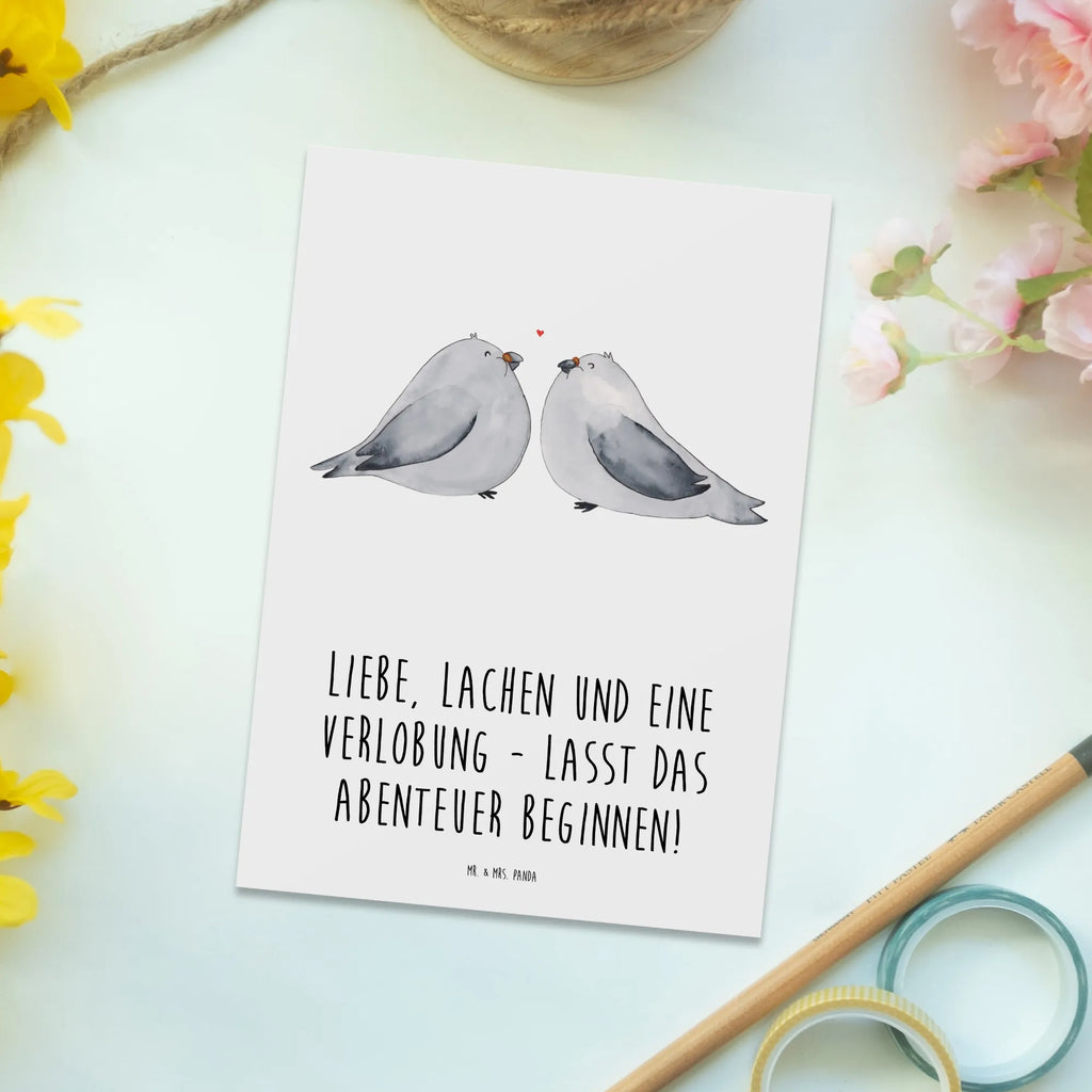 Postcard Liebe, Lachen und eine Verlobung - lasst das Abenteuer beginnen! Geschenkkarte, Einladung, Postkarte, Karte, Ansichtskarte, Ansichtskarten, Geburtstagskarte, Dankeskarte, Einladung Geburtstag, Einladungskarten Geburtstag, Grußkarte, Einladungskarte, Hochzeit, Hochzeitsgeschenk, Ehe, Hochzeitsfeier, Trauung, Trauungsgeschenk, Hochzeitskarte, Verlobungsfeier, Verlobungsgeschenk, Hochzeitsgeschenkideen, Hochzeitsgeschenke für Brautpaar