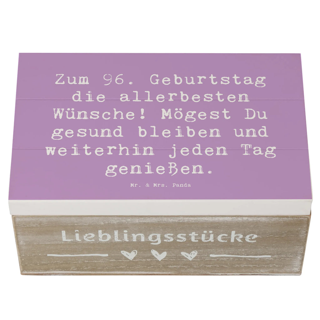 Holzkiste Spruch 96. Geburtstag Schatulle, Geschenkbox, Kiste, Aufbewahrungsbox, Geschenkdose, Holzkiste, Schatzkiste, Truhe, Erinnerungskiste, Dekokiste, Erinnerungsbox, XXL, Geburtstag, Geburtstagsgeschenk, Geschenk