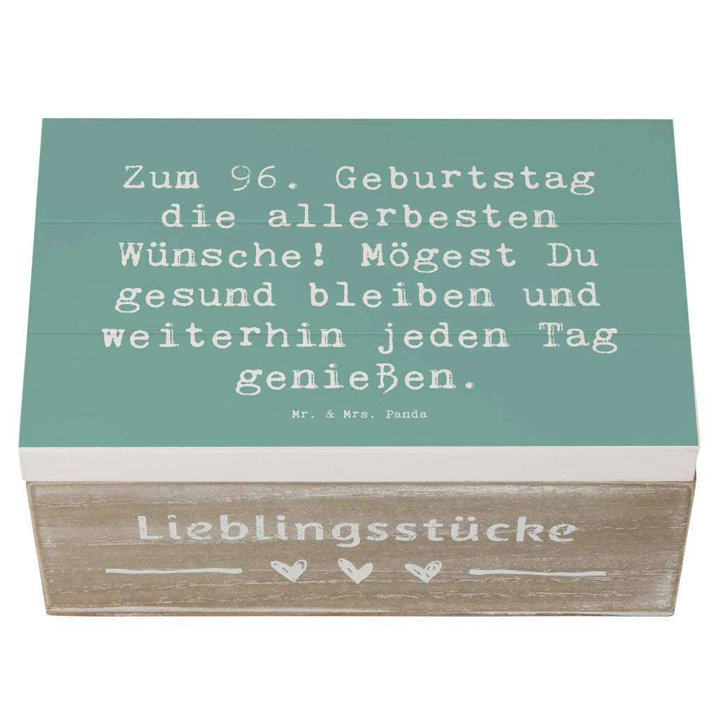 Holzkiste Spruch 96. Geburtstag Schatulle, Geschenkbox, Kiste, Aufbewahrungsbox, Geschenkdose, Holzkiste, Schatzkiste, Truhe, Erinnerungskiste, Dekokiste, Erinnerungsbox, XXL, Geburtstag, Geburtstagsgeschenk, Geschenk